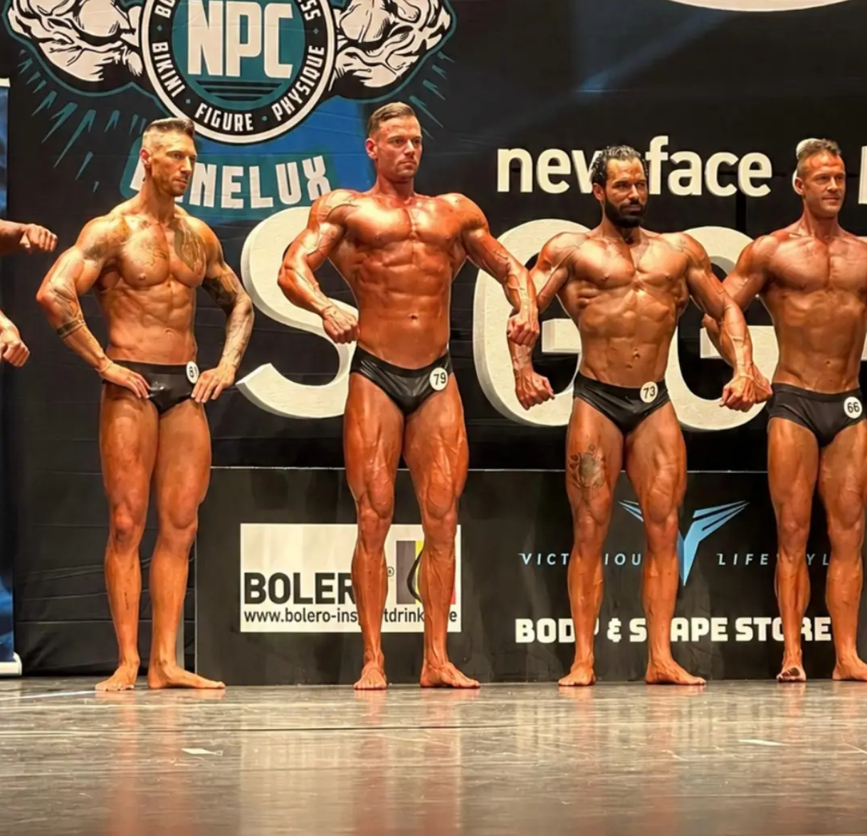 Jim op het wedstrijdpodium